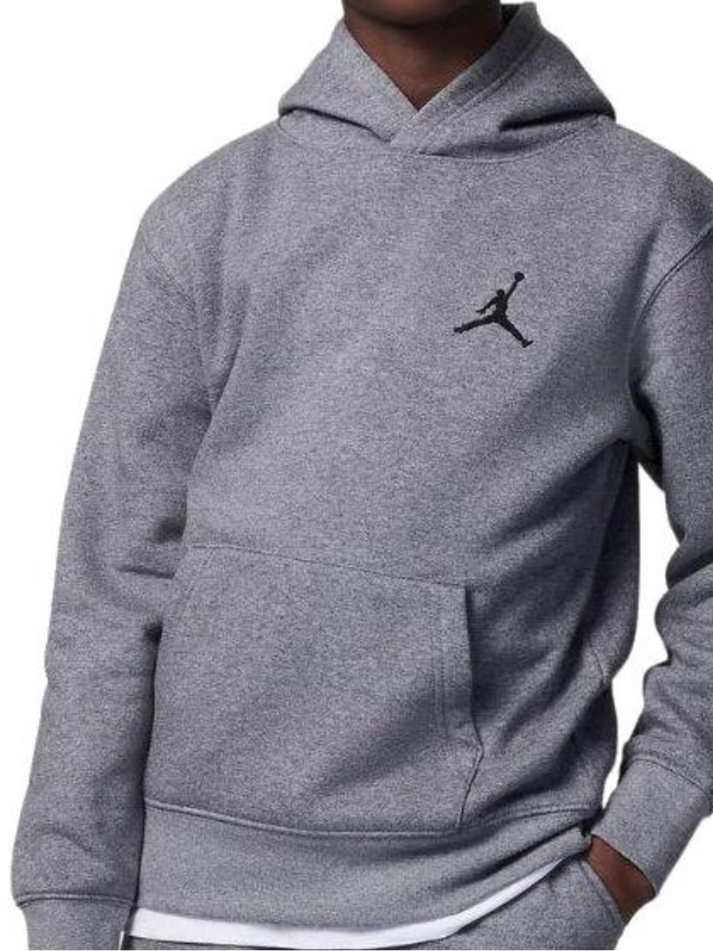 Jordan Boys Gray Pullover Hoodie Size M 10-12 Jumpman